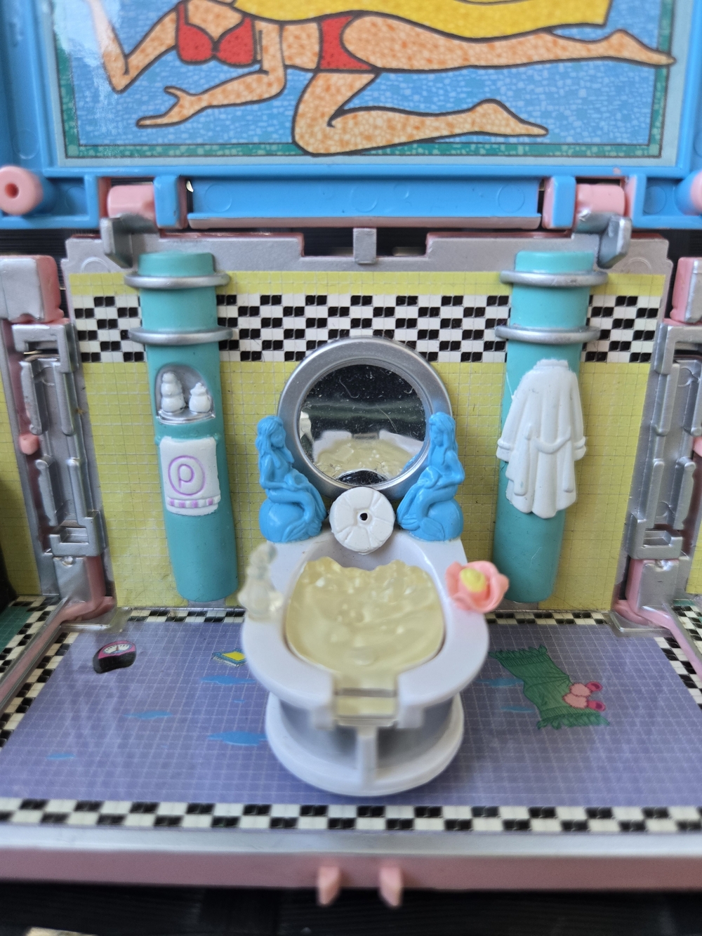 🛁 1999 Bluebird Polly Pocket Dream Builder Bathroom EUC VTG 🚽🪞